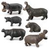 Wild Animal Pvc Hippo Model Set For Kids And Collectors