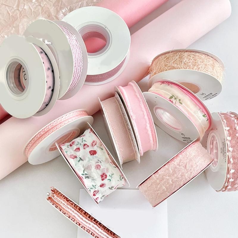 Flower Bouquet Decorative Ribbon Girly Style Series Bowknot Crafting Ribbon Handmade Gift Wrapping Binding Streamers