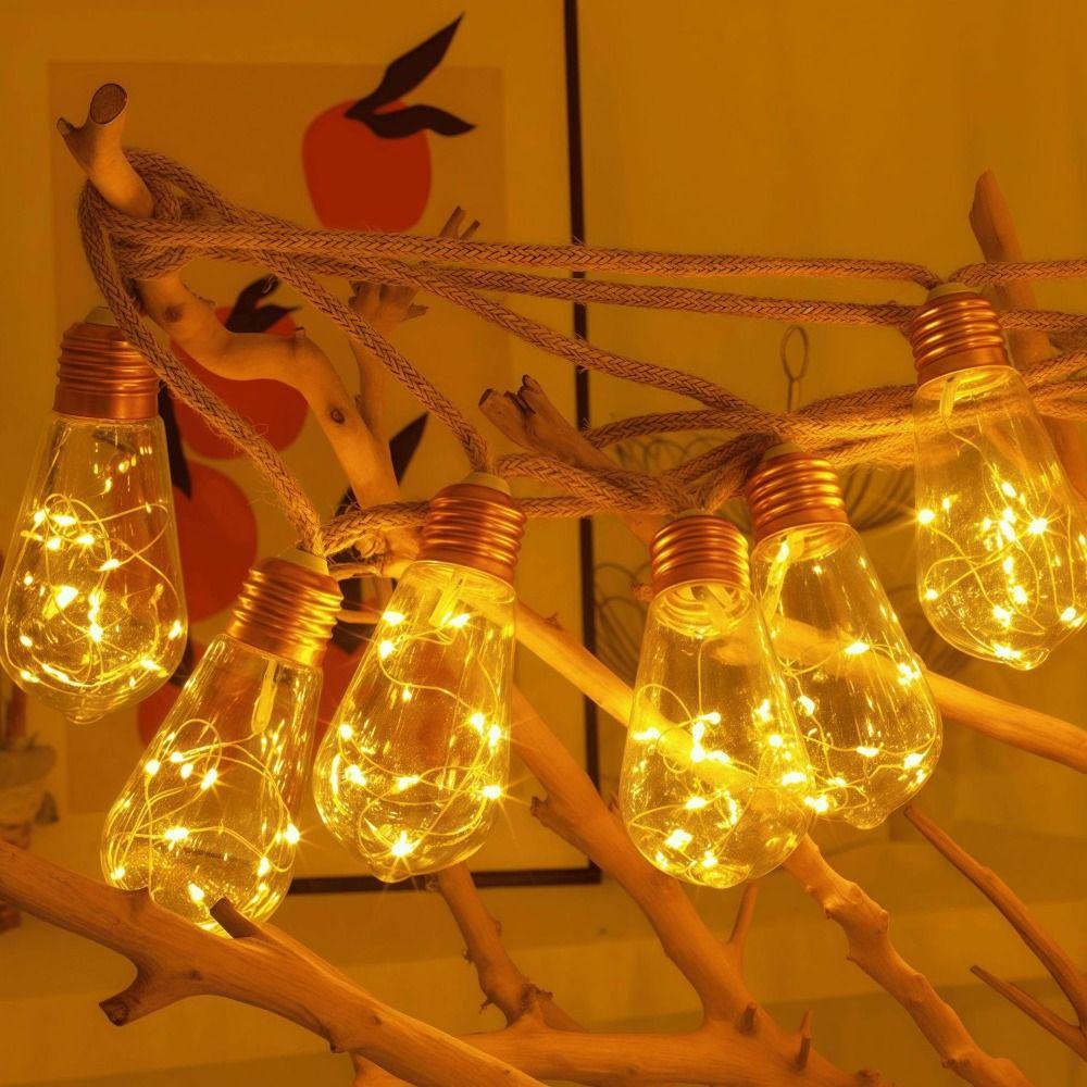 Rope Lights Fairy String Lights Waterproof Hemp String Lights Copper Wire Lights  Gardens