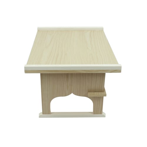 Shizuka-JP Sutra Desk, Paulownia Wood Style, Funeral Buddhist Altar, Pillow Desk, Offering Desk, 45cm Wide, for Bon Festival, Buddhist Memorial Servic
