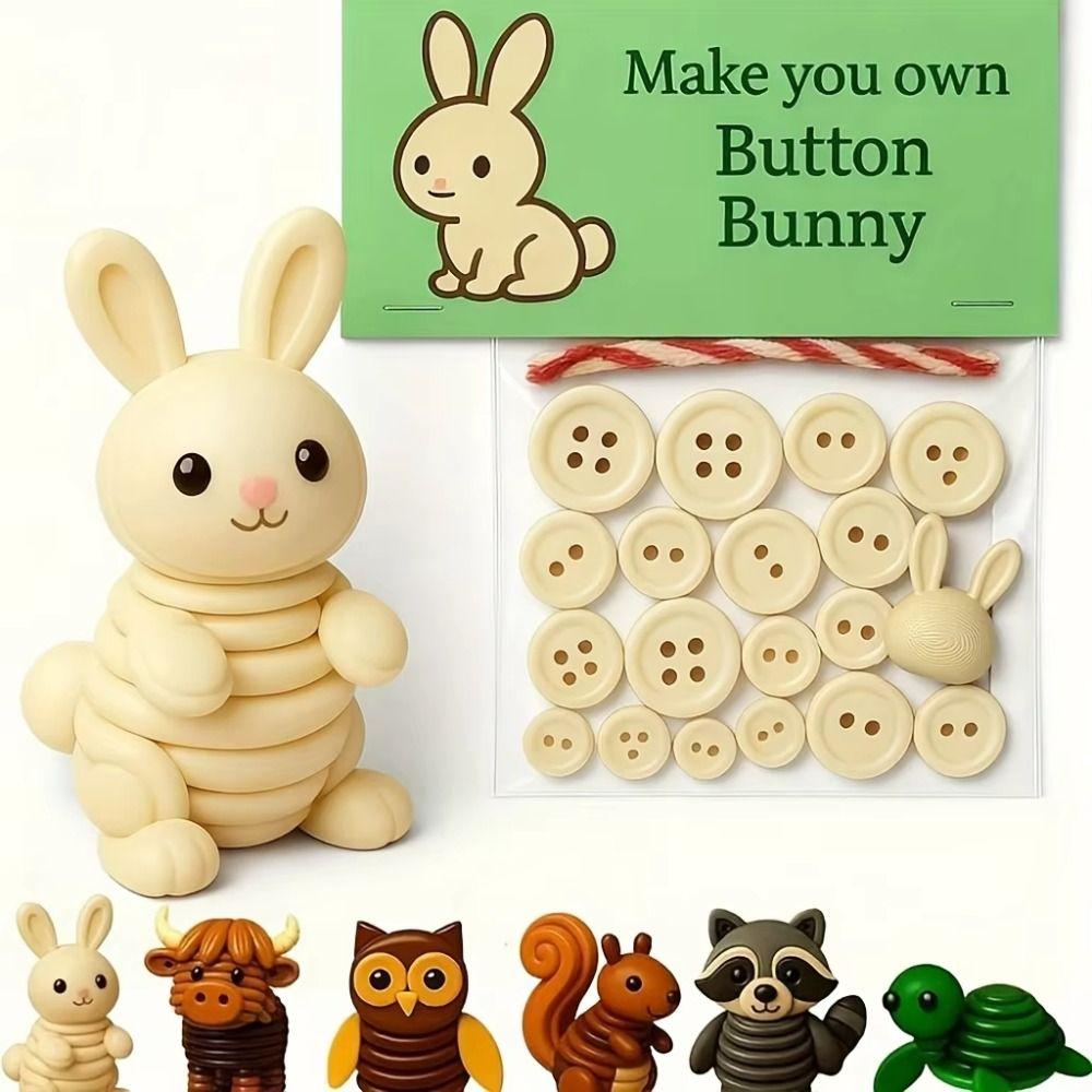 3D Animals Button Highland Cow Craft Kit Plastic Pre-Cut DIY Highland Cow Craft Kit  Indoor Decor