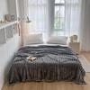 Golden Shell Flannel Plush Blanket: Elegant, Thick, and Warm Rabbit Fur Throw for Sofa or Gift.
