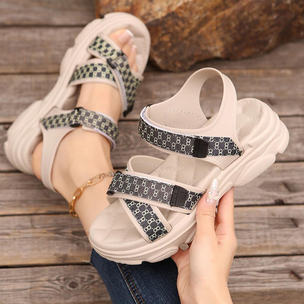 Sandali da Donna Edizione Coreana Sandali Sportivi da Donna Scarpe Casual Traspiranti a Punta Aperta per Donna Fondo Spesso Antiscivolo Scarpe da Spiaggia