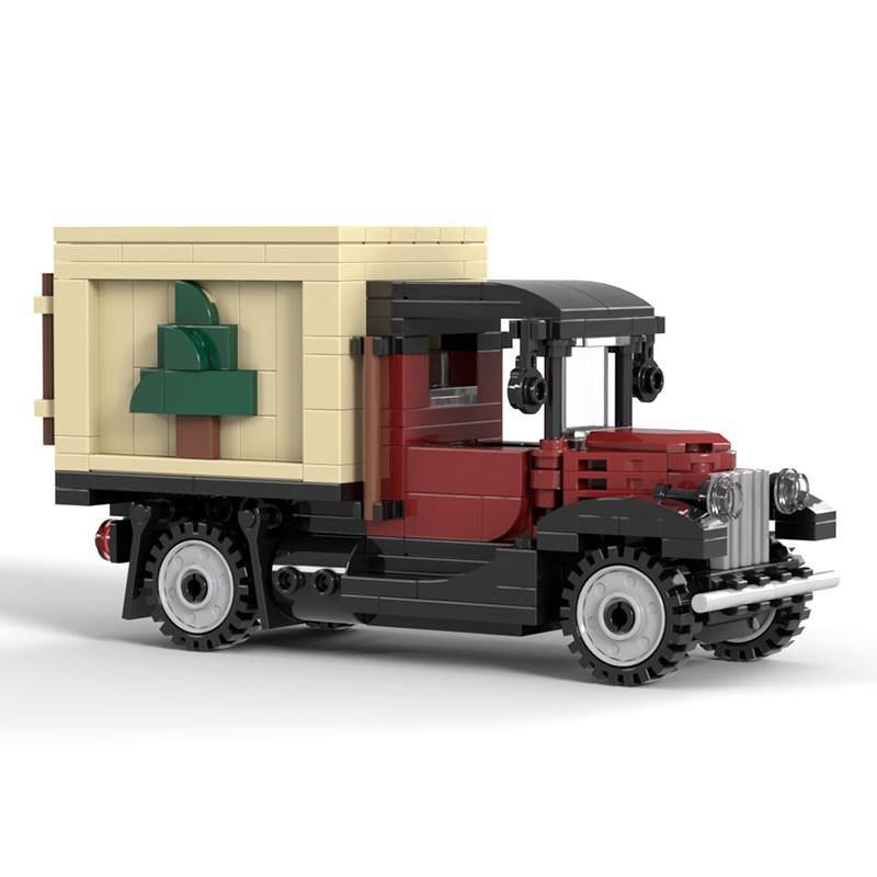 Compatible With Winter Village Christmas Tree Truck-126375 Assembled Building Block Car Educational Model Toy