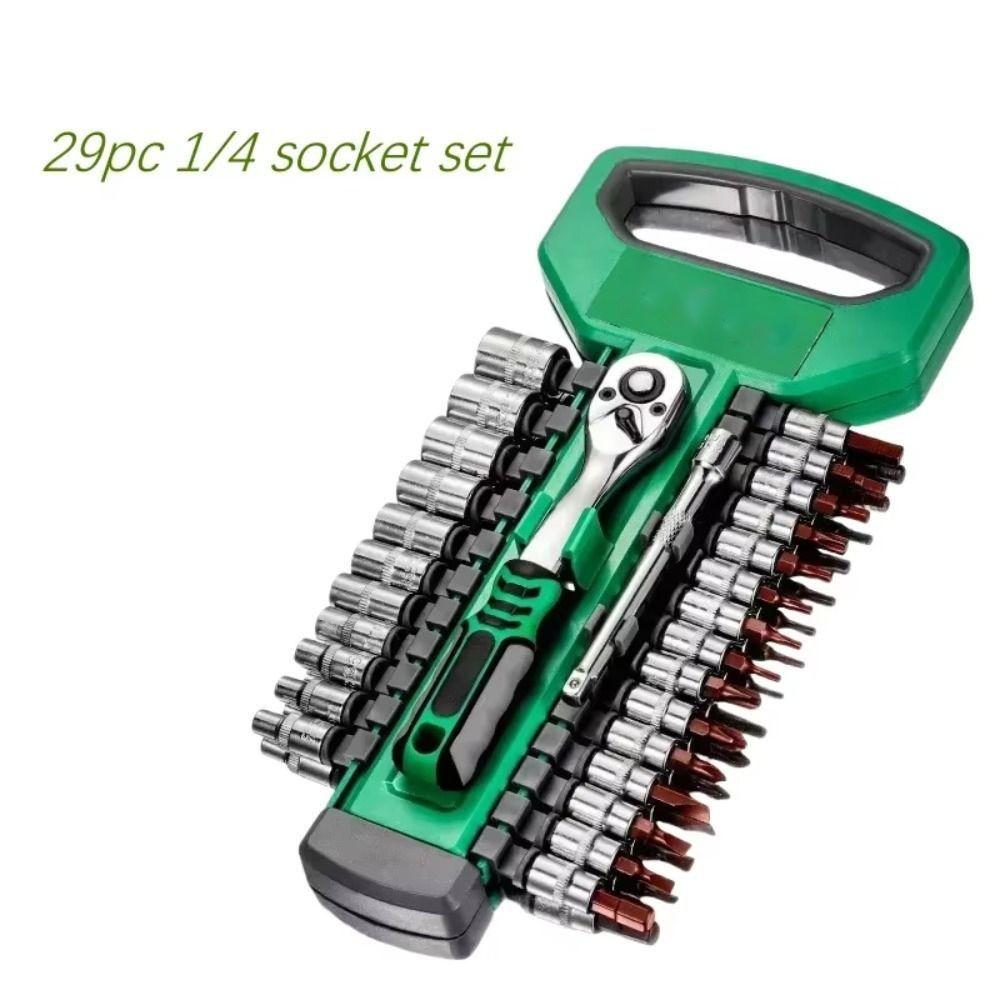 72 Tooth Ratchet Wrench Set 1/4" 3/8" 1/2" Auto Repair Spanner Tool  Auto Repair