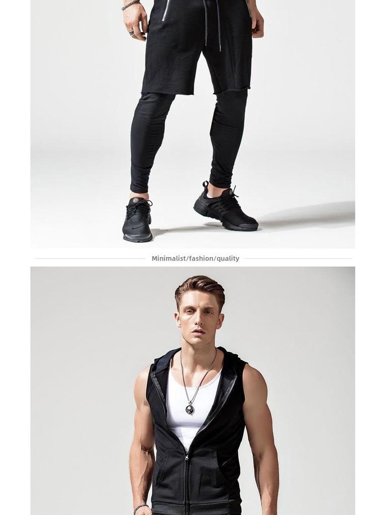 Men's Hooded Sleeveless Fitness Vest - Slim Fit Summer Waistcoat