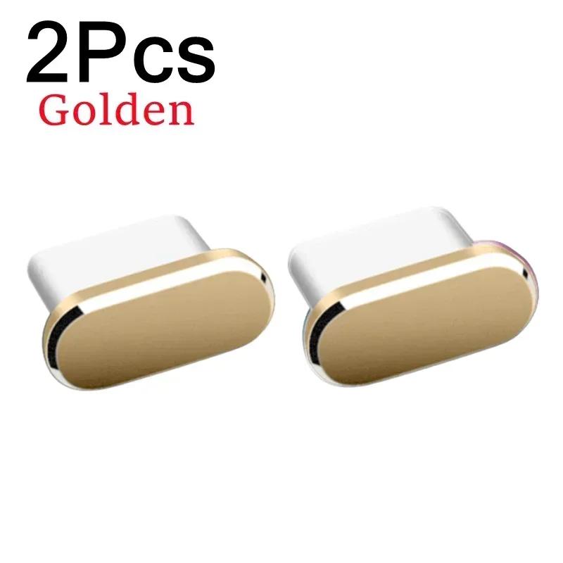 2 Stück 16PM Metall-Staubstecker für iPhone 16 15 Pro Max Plus USB Typ C Ladeanschlussstecker Stopper Handy Typ-C Schutzkappe