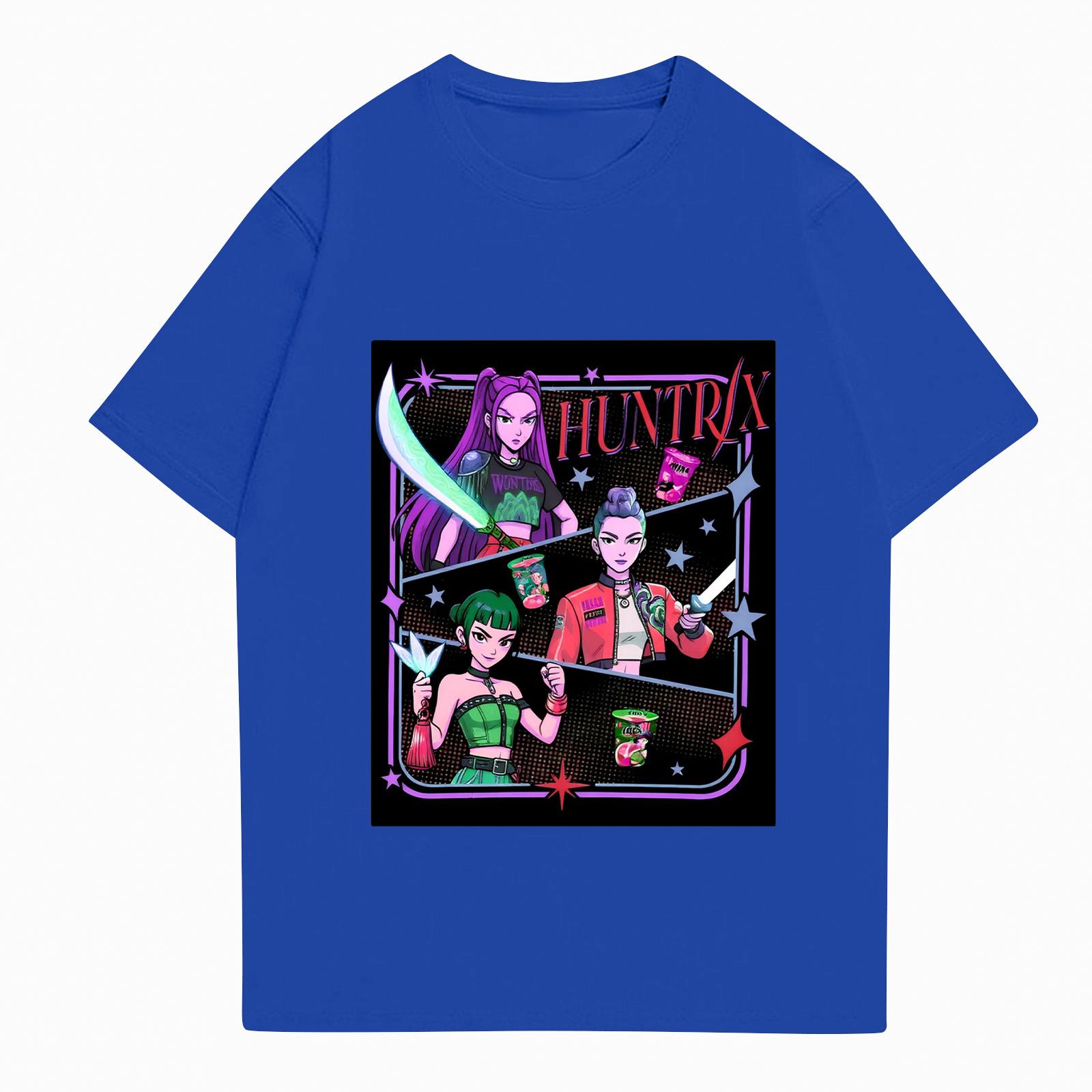 

Детская футболка с коротким рукавом с аниме-принтом 140 синий