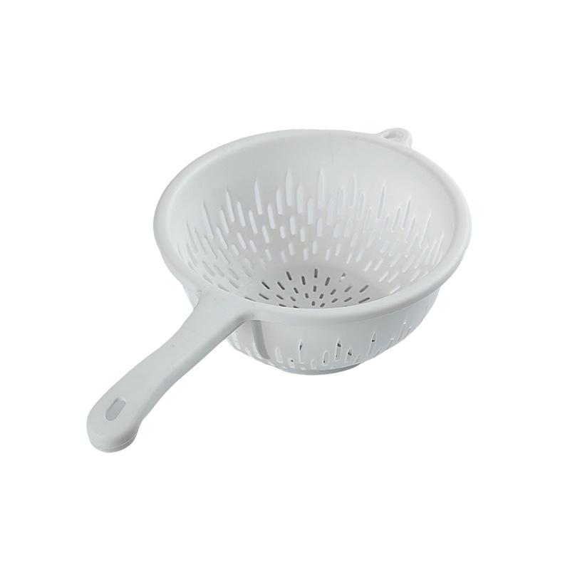

Food Grade Colander with Handle Kitchen Vegetable Fruit Washing Basket Strainer for Draining білий