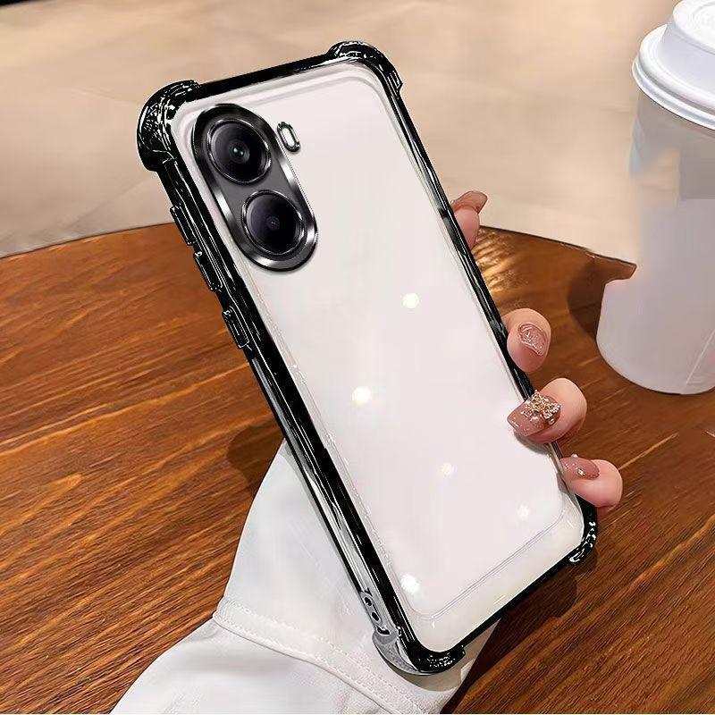 Custodia per Poco X7 Pro Custodia per Telefono POCO X7 Pro Copertura per Redmi Turbo4 Angoli Rinforzati Antiurto Placcatura Copertura Posteriore in Silicone