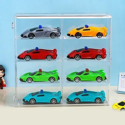 Acryl Räder Auto Lagerung Box Für Diecast 1/64 Lagerung Fall Staubdicht Pädagogisches Kid Jungen Spielzeug Für Kinder Geschenk