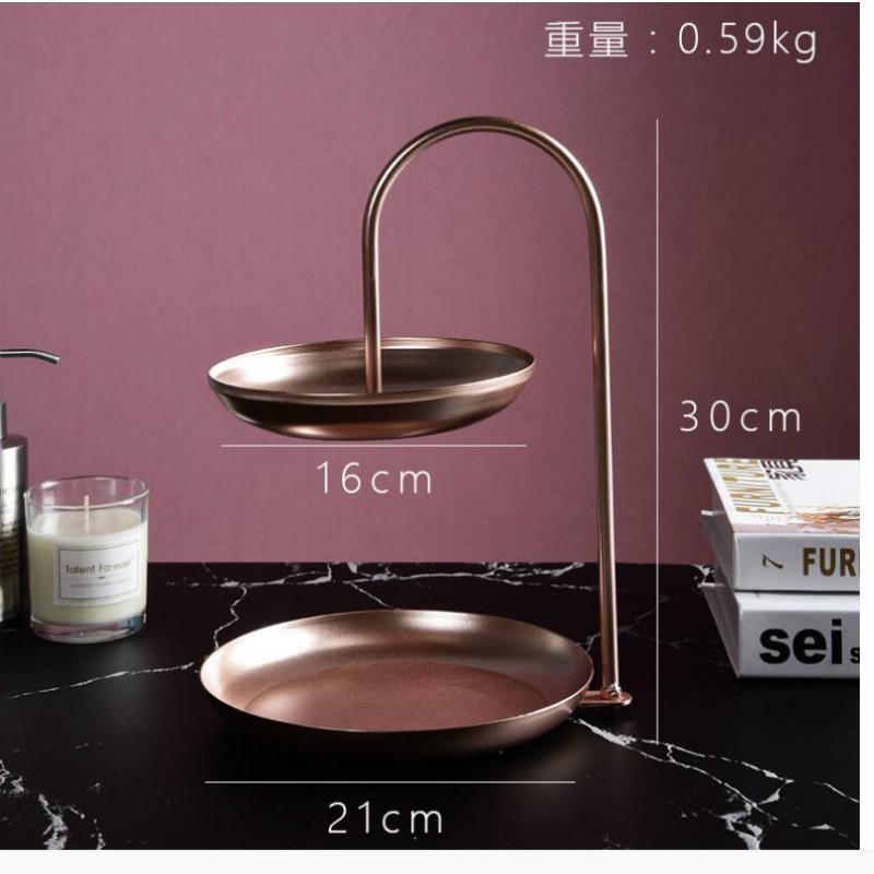 Nordic Licht Luxus Kuchen Obst Platte Eingang Schlüssel Doppel-schicht Abnehmbare Desktop Regal Schmuck Snack