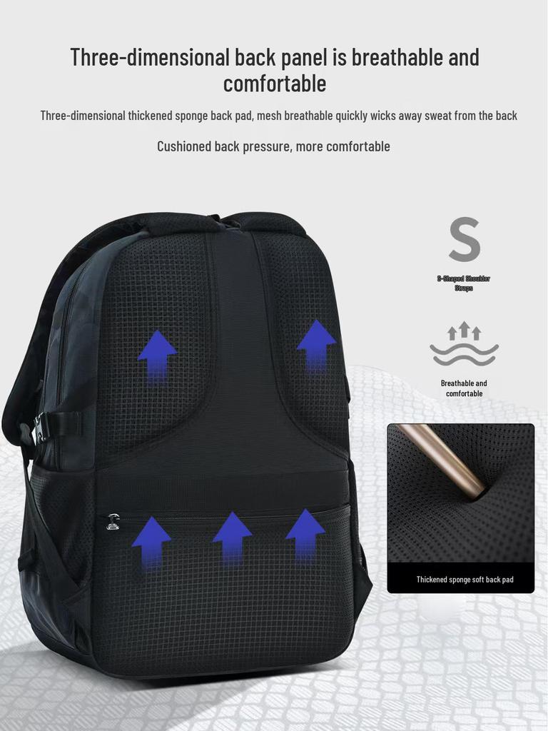 Men's Camouflage Schoolbag: Junior & High School Decompression Backpack with Spine Protection and Large Capacity for Outdoor Leisure.