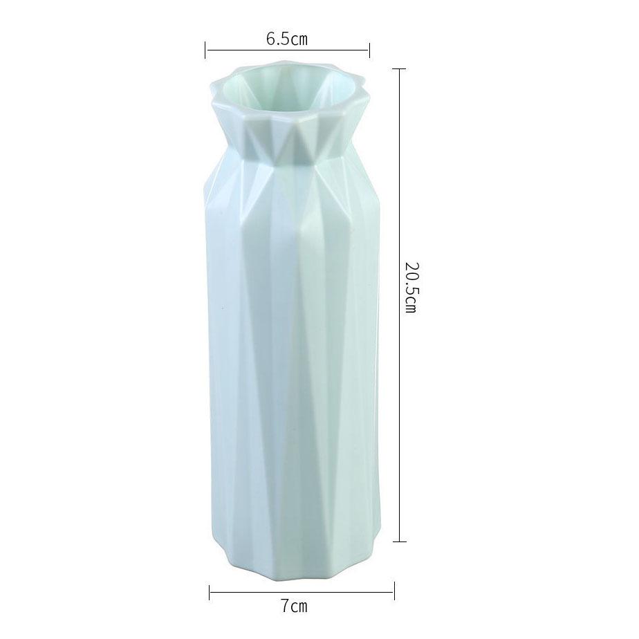 1Pcs Plastic Vase Home Dried Flowers Decoration Vase Imitation Ceramic Flowers Pots Wedding Festival Party Courtyard Ornament