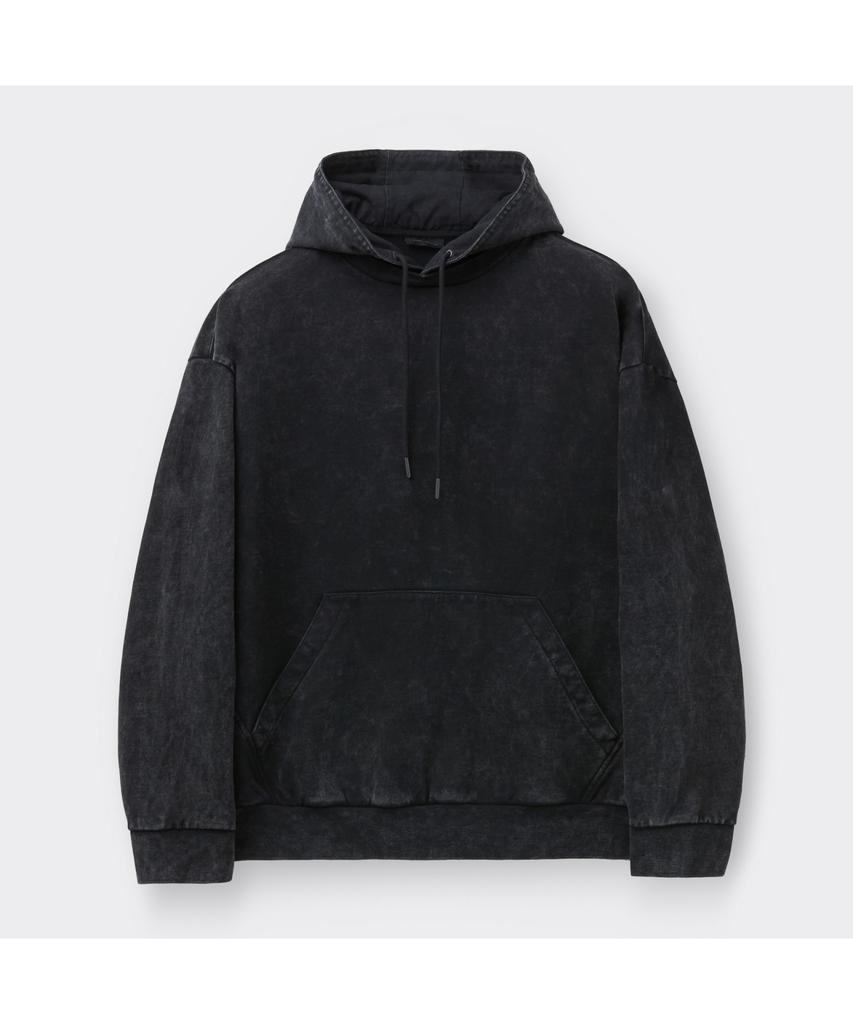 Keoseuuteommellou Gray Dyed Woven Layered Hoodie Cwtas26112Gyd