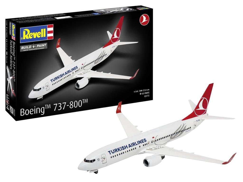 German Revell 1/144 Boeing 737-800 Turkish Airlines Plastic Model Kit 03772 (Airplane)