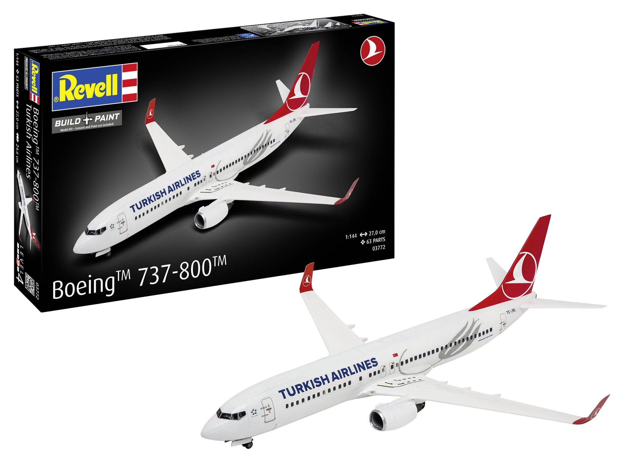 

Немецкий Revell Boeing Turkish Airlines Пластиковый набор 03772 1/144 737-800 (Самолет)