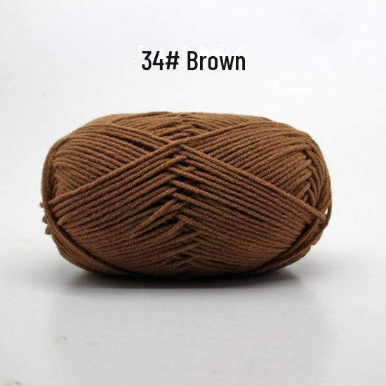 Fir de Bumbac Pieptănat cu 4 Fire pentru Căciulă și Fular Tricotate Manual pentru Bebeluși