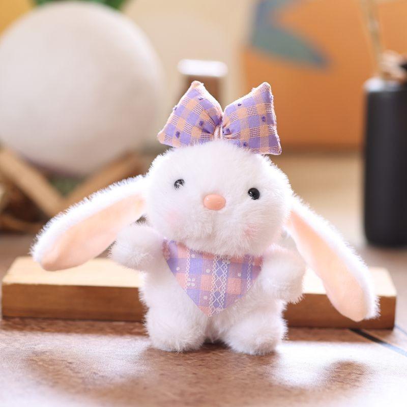 Plush Bunny Keychain With Bow For Kids And Collectors