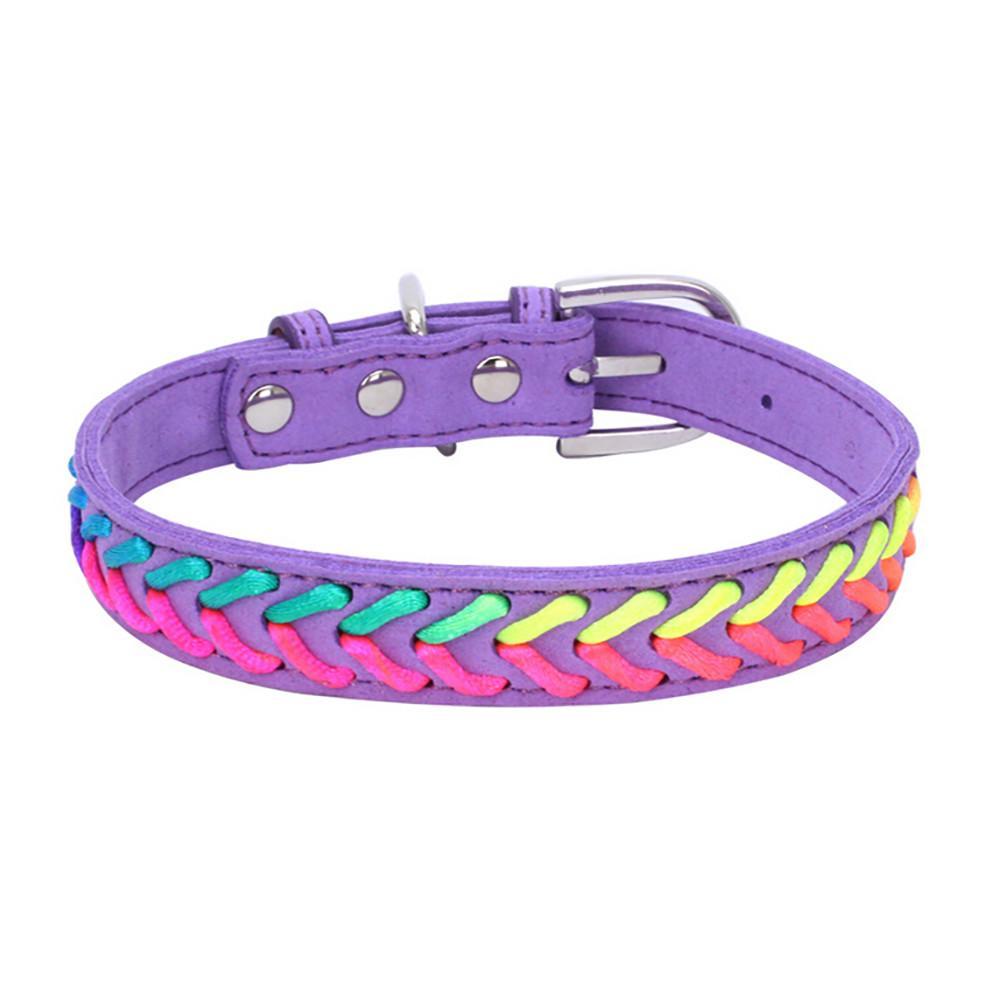Buy Exquisite Adjustable Colorful Rope Knitting Dog Puppy Pet Collars