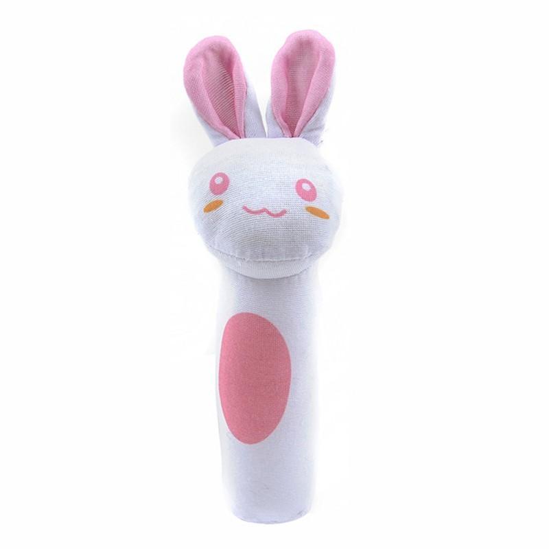 POTAN Baby Toy Cute Animal Shaped Rattles Kids Cartoon Hand Bells Ring Kid Plush Soft Educational Toys