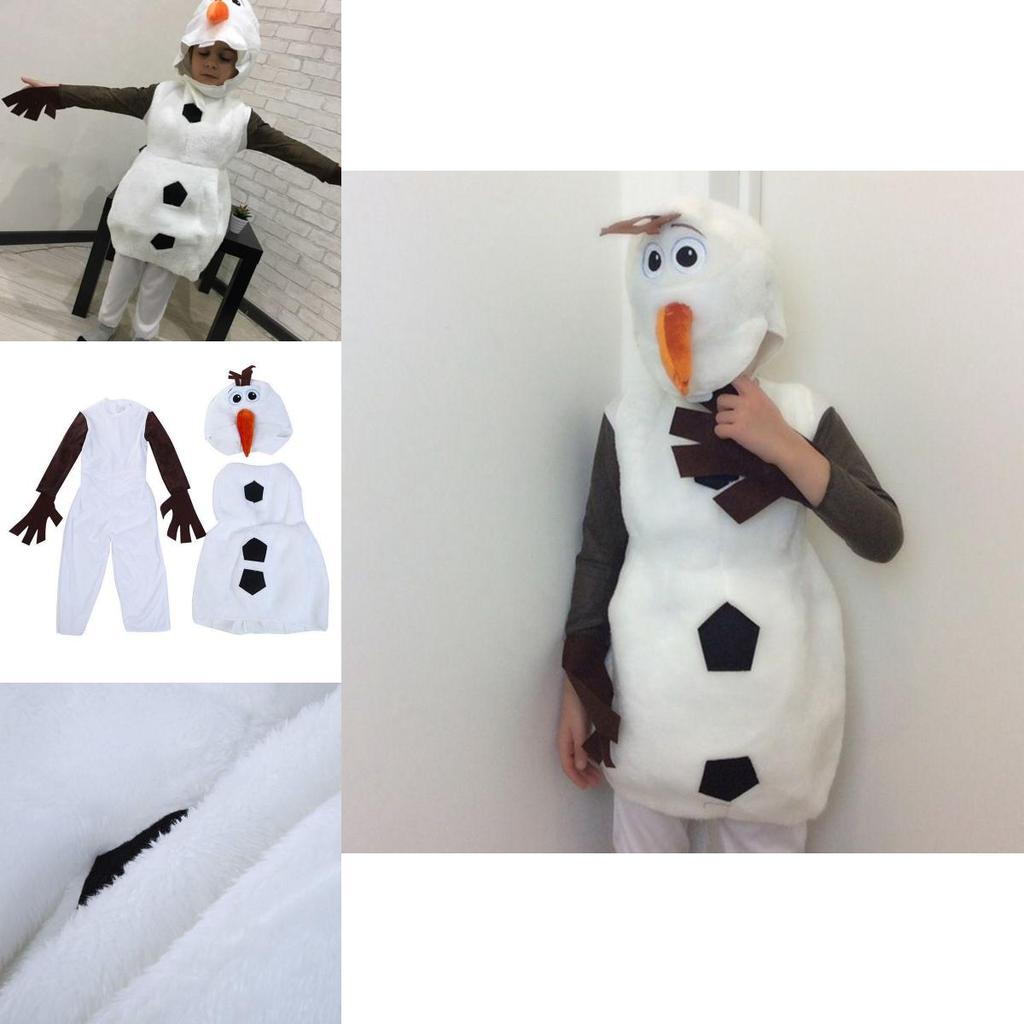 Enchanting Frozen Snowman Olaf Cosplay Costume For Kids Halloween Fancy Dress Up