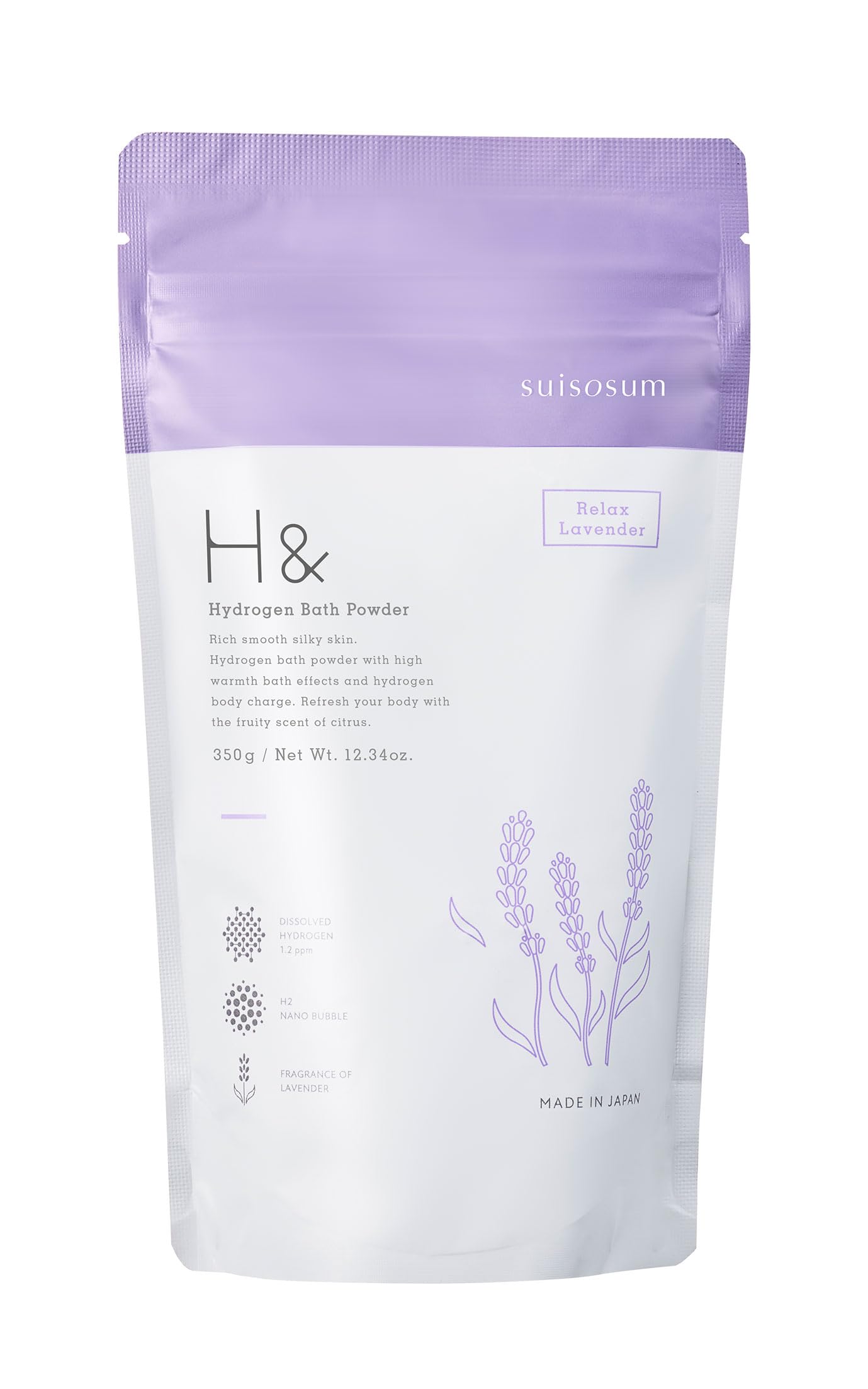 

Ash and Hydrogen Bath Relaxing Lavender 350g H& High-Concentration Additives, Carbonated, Scent, (10 servings)