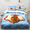 Set Letto Grizzy e i Lemming Ragazzi Ragazze Misura Singola Queen Copripiumino Federa Letto Bambini Adulti Moda Tessile per la Casa