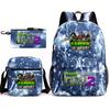 Large Capacity Schoolbag with Shoulder Strap; Student Three-piece Pencil Case Set