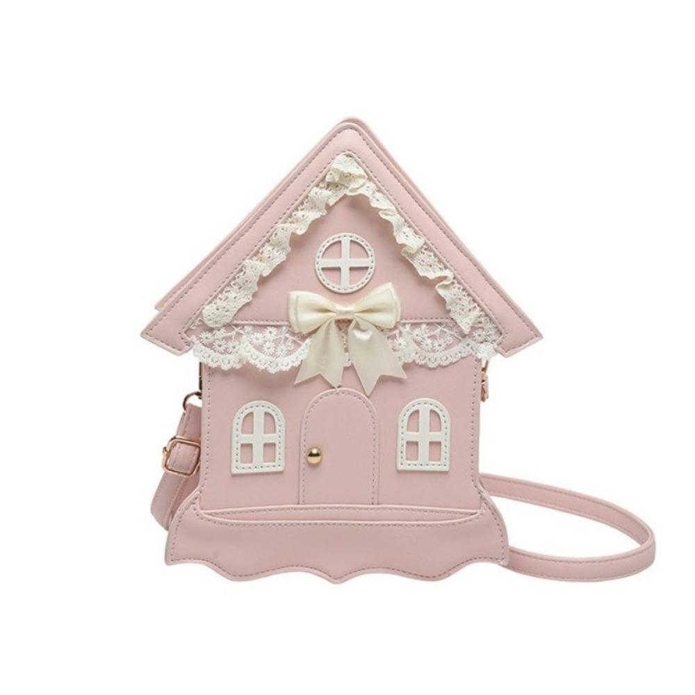 Bow Shoulder Bag Lace Crossbody Purse Cute Mini Box Handbag  Party