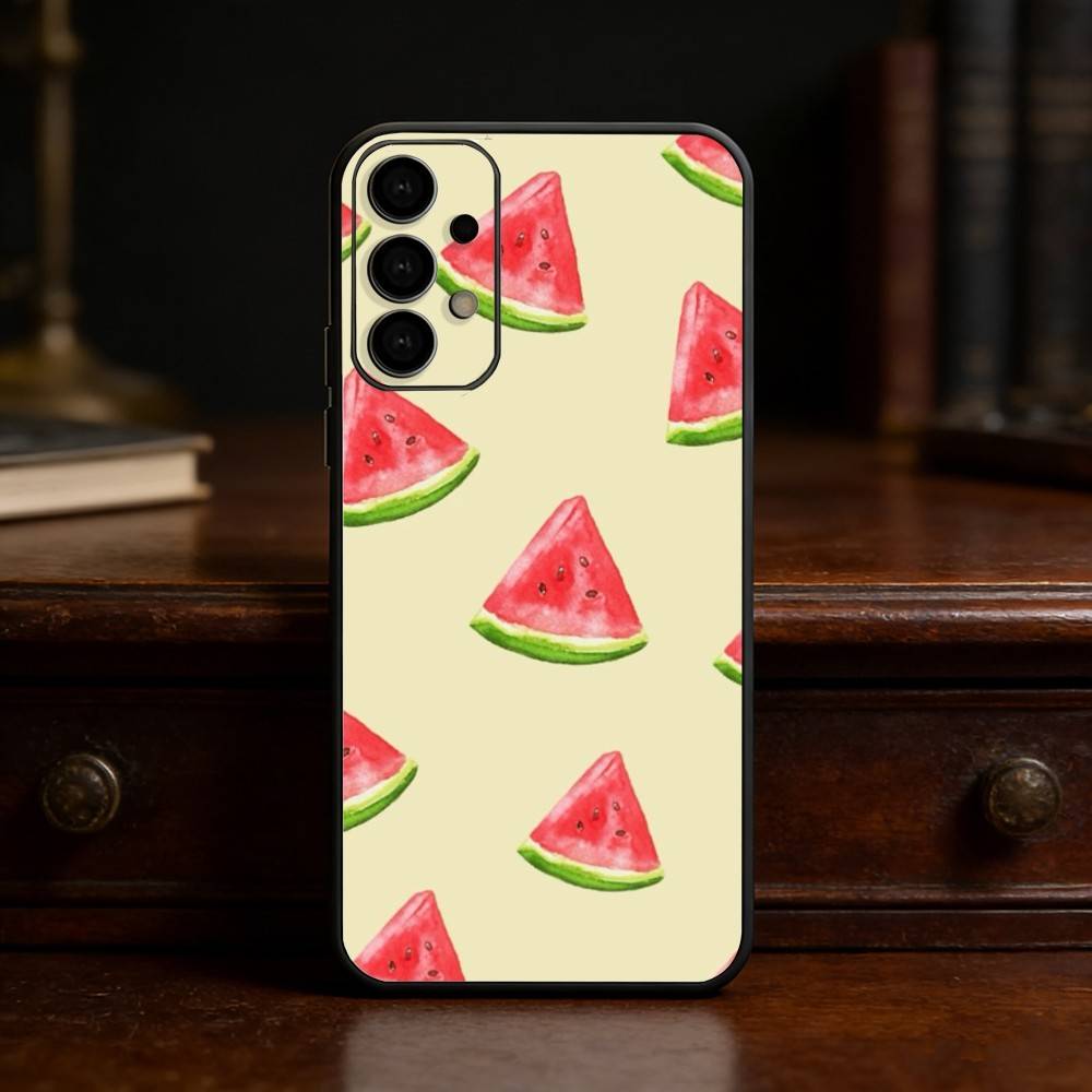 Watermelon Art Phone Case For Samsung S25,S24,S21,S22,S23,S30,Ultra,S20,Plus,Fe,Lite Black Shell