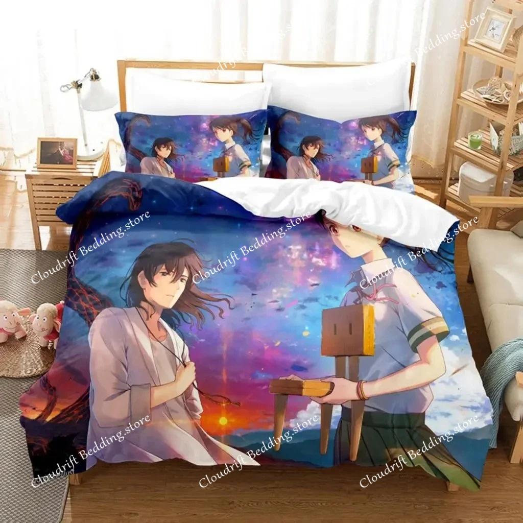 Anime Movie Suzume No Tojimari Bedding Set Boys Girls Twin Queen Size Duvet Cover Pillowcase Bed Kids Adult Home Textileextile
