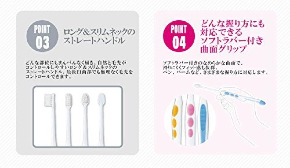 Lion Systema AX Toothbrush x 4 (44M Compact, Medium Bristles)