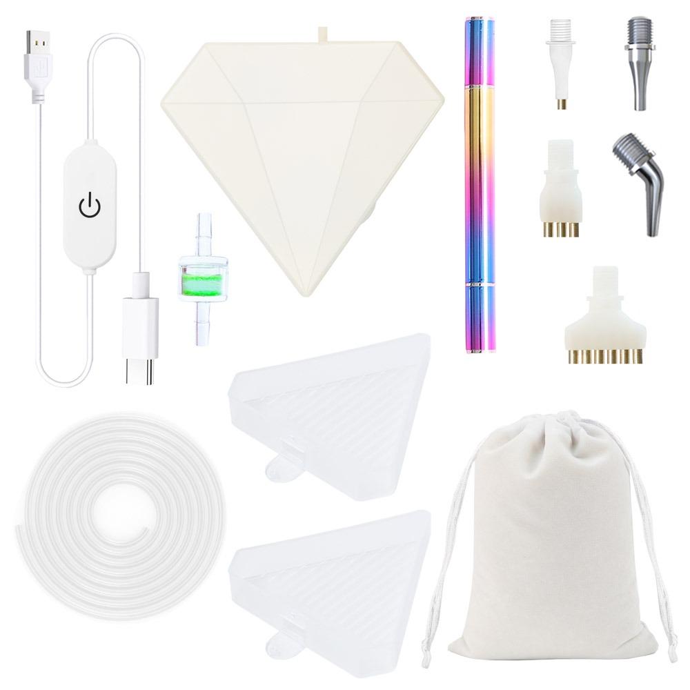 DIY Craft Vacuum Diamond Painting Pen Kits USB Powered with Storage Bag Suction Device Point Drill Tool Beading Plates