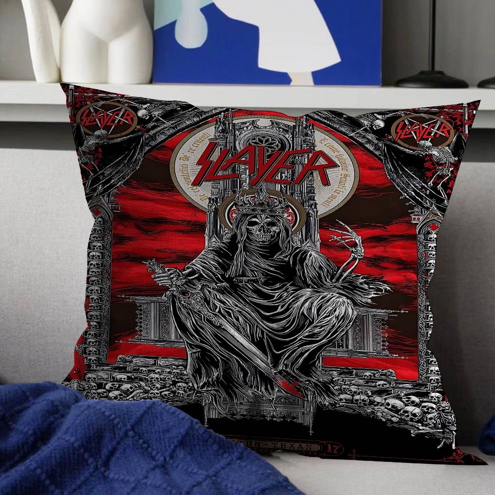 Slayer Heavy Metal Rock Band Pillow Gift Home Office Decoration Pillow Bedroom Sofa Car Cushion CoverPillow Case