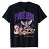 Five Elders One Piece TShirt Dark Street Graphic Print Crew Neck Pure Cotton High Street Fashion Tops For Anime Fans
