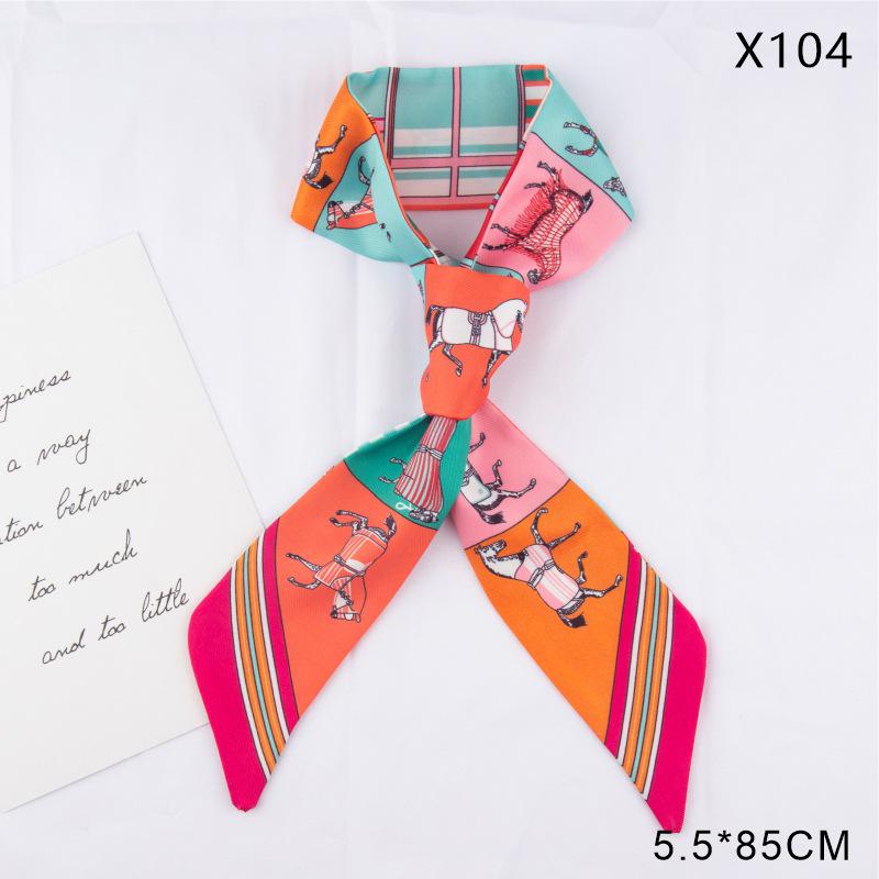 Versatile Vintage Silk Scarf: Hair Tie, Headband, Bag Accessory