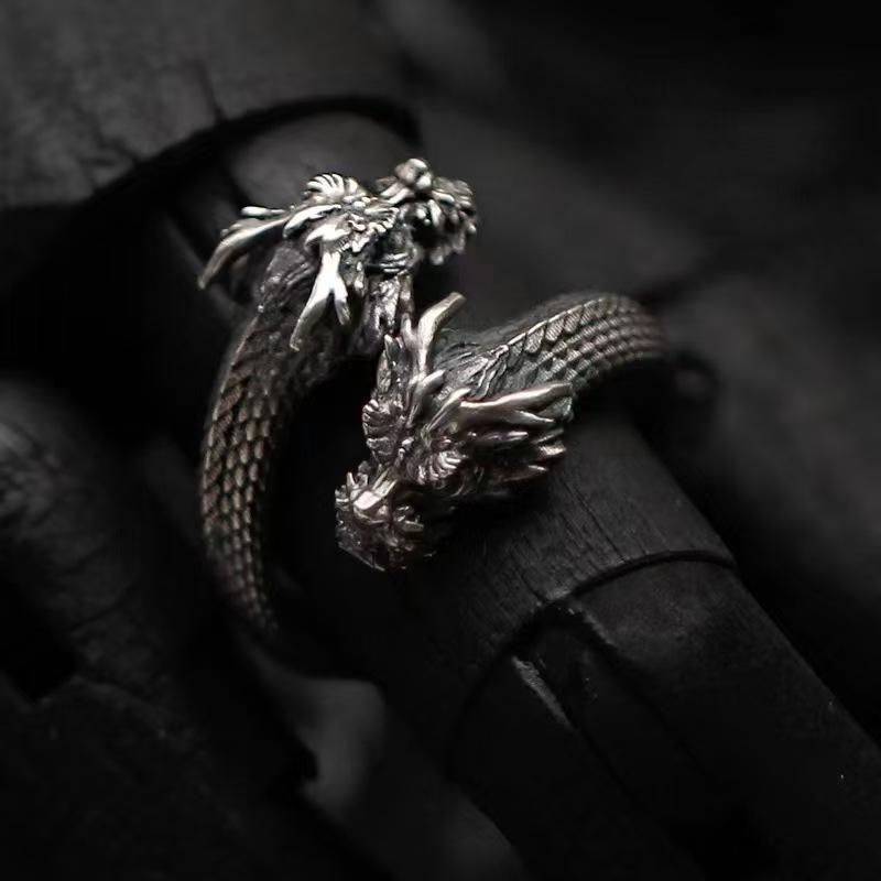 Game Black Dragon Ring Dragon Natal Index Ring Domineering Personality Accessories Boys