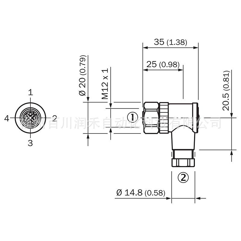 Brand New Original Sick DOS-1204-WN Sensor Accessory Plug Connector 6028358 In Stock. DOS-1204-WN