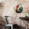 Vintage Rustic Rooster Tin Sign Weatherproof Wall Art Farmhouse Garage Decor