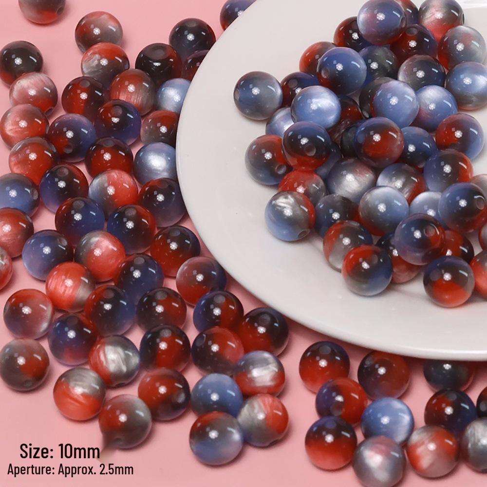 Handmade DIY Beaded Bracelet with Dreamy Cat's Eye Resin Beads In Multi-Color Options