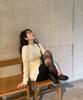 AHWE Flared Polo Sweater_Ivory