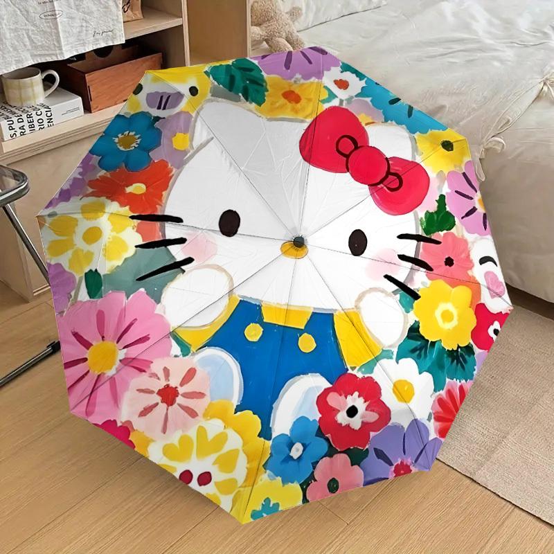 

1pc Hello Kitty Automatic Open/Close Umbrella, Lightweight Design for Everyone,Durable Canopy yy251014019