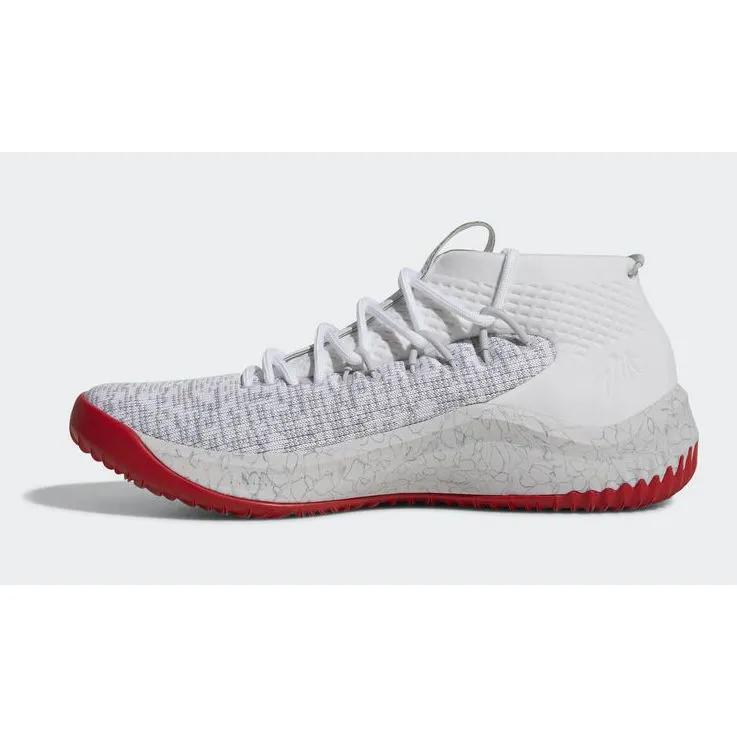 adidas Dame 4 'Rose City' (Unisex) White / Grey-Light Scarlet Basketball Shoes CQ0471