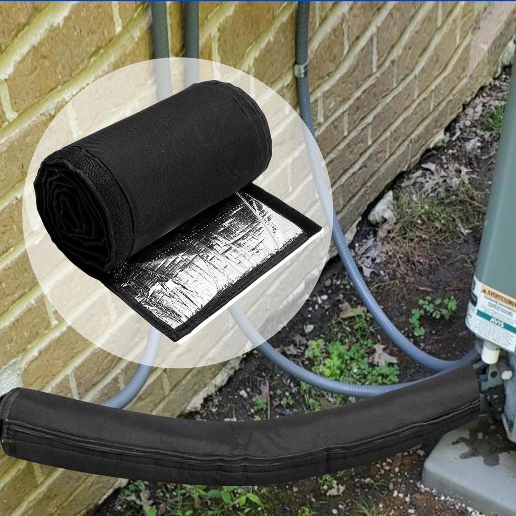 Air Conditioning Duct 3-layer HVAC Copper Pipe Insulation Protective Cover Exhaust Hose Wrap Oxford Cloth Protective Sleeve