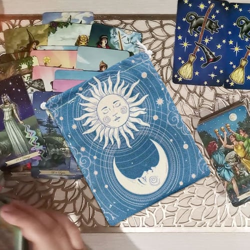 Tarot Card Holder Pouch, 1318cm Tarot Card Storage Bag, Drawstring Bag, Jewelry Storage Bag, Small Item Drawstring, Drawstring Pocket, Unique Tarot Ca