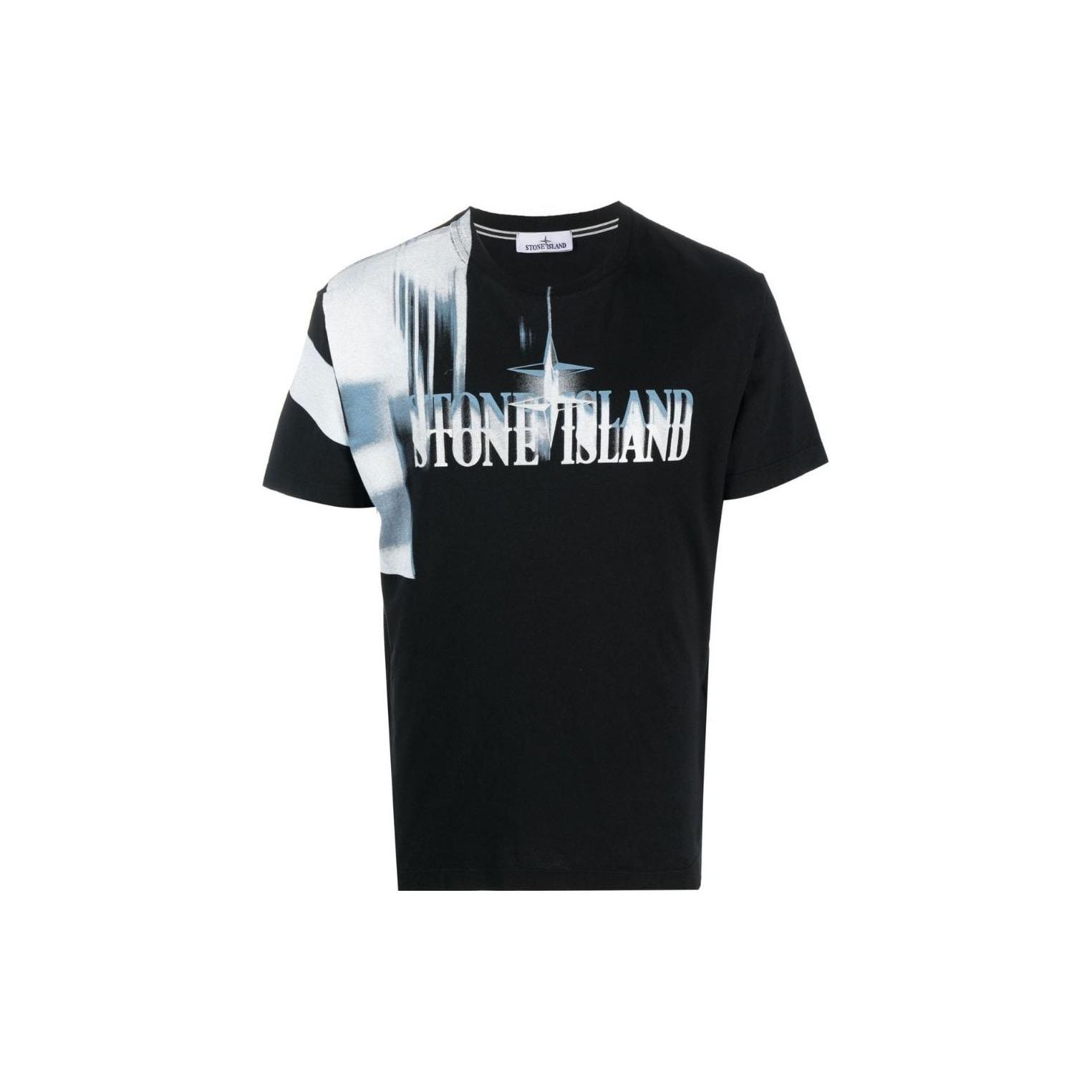 

STONE ISLAND Мужская футболка с коротким рукавом и круглым вырезом, с принтом размытого логотипа FW22 77152NS87-V0029 M