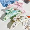 Ocean Series Acetate Diamond Starfish Grab Clip Premium Sense Back Head Disc Hair Shark Clip Hair Accessories