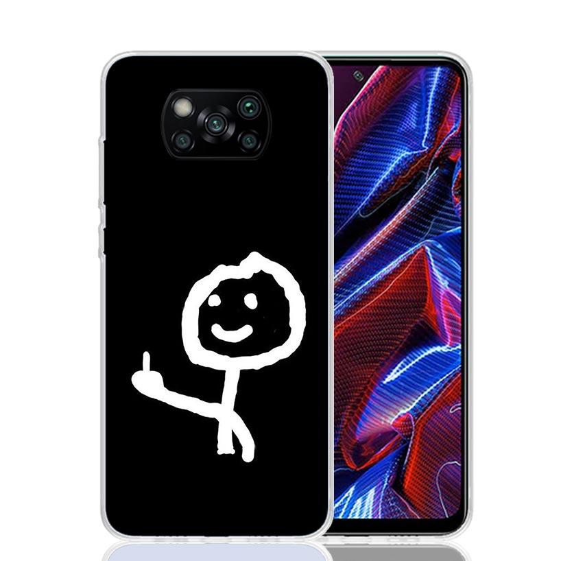 Middle Finger Phone Case For Xiaomi Poco F7 Ultra X7 X6 Pro X5 Redmi 15 15C 13 13C 12 12C 10 10A 10C 9 9A 9C 9T Shell Poco X7 X6