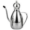 Stainless Steel Oil Pot Drum Type Leakproof Seasoning Container with Cap Kitchen for Soy Sauce Cooking Tool 500ML